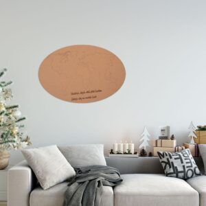 Nástěnka mapa světa s citátem