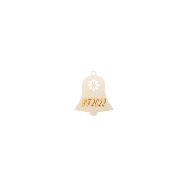 vánoční ozdoba zvonek s PF 2022